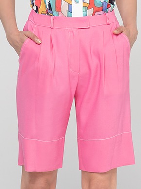 Linen Half Pants Pink